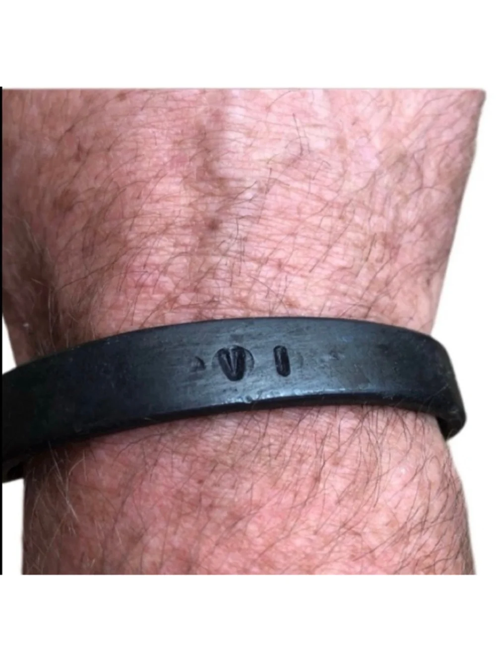 Men's Hand-Forged Iron Bracelet - Traditional 6-Year Anniversary